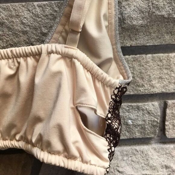 BKE Boutique Lace Bralette Tan Brown Small western - Picture 6 of 8